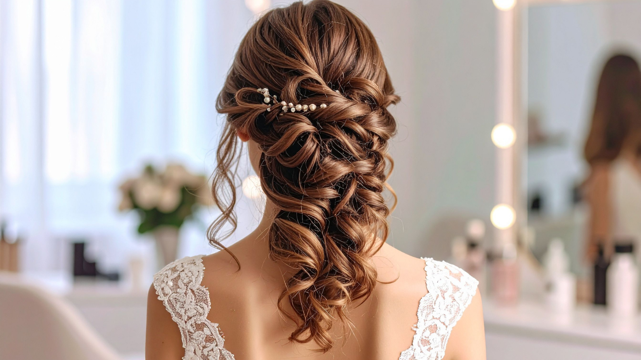 Braut Make-up und Frisur Gesamtlook Hochzeit Salon Palmira Graz