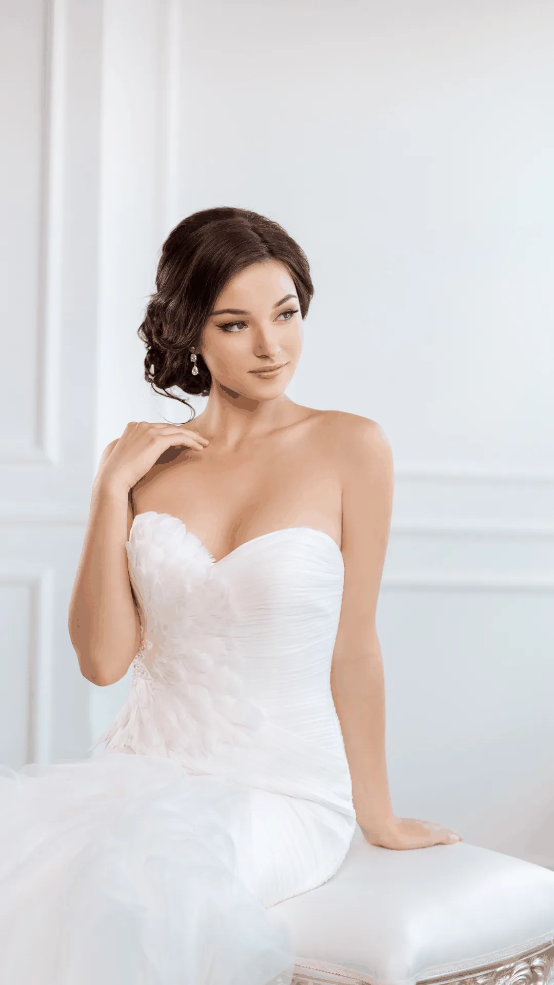 Halboffene Brautfrisur mit Accessoires Salon Palmira Graz