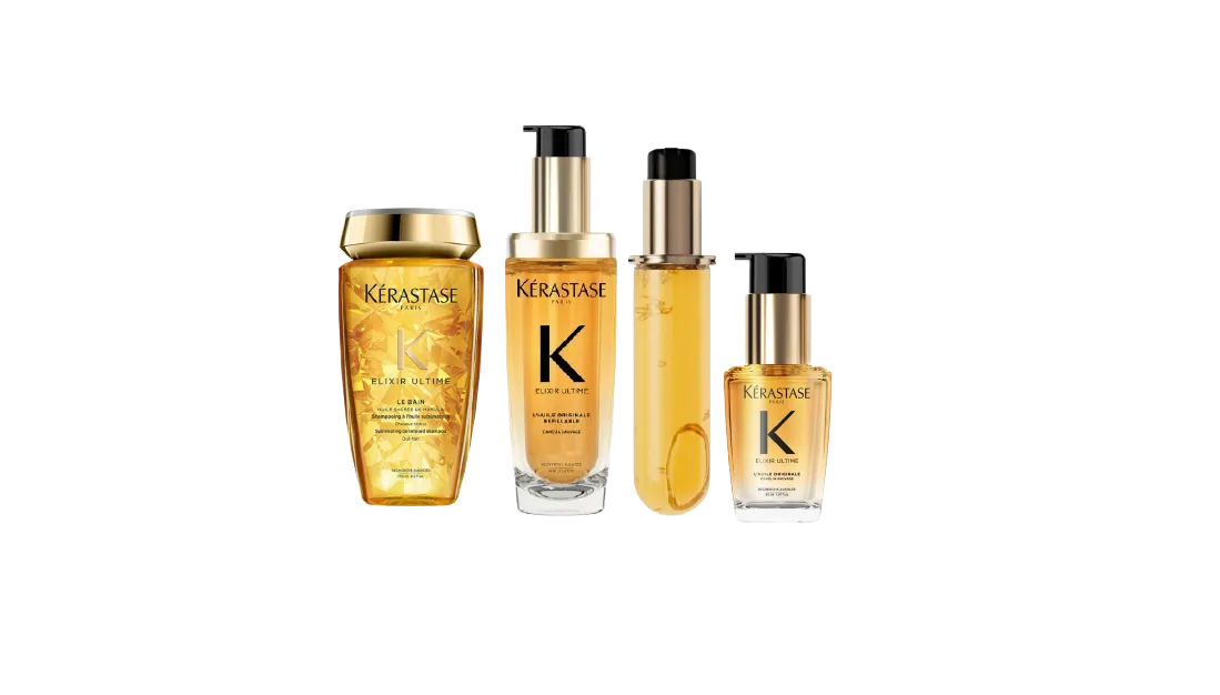 Kérastase Elixir Ultime Linie — Le Bain, L'Huile Originale, L'Huile Refillable